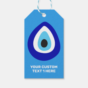 Étiquettes-cadeau Texte personnalisé Mal Eye Nazar Amulet