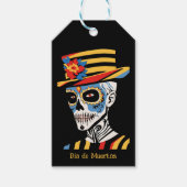 Étiquettes-cadeau Texte personnalisé 💀 Pop Art Calavera en casquett (Devant)