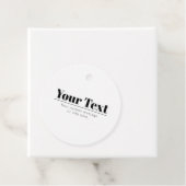 Étiquettes Cadeau Texte rétro-moderne élégant | Noir & Blanc (En situation)