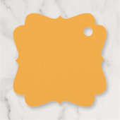 Étiquettes Cadeau Texture Arrière - plan orange coupée pour le Web e (Dos)