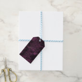 Étiquettes-cadeau Texture de cuir bordeaux (Avec de laficelle)