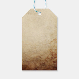 Étiquettes-cadeau Texture de papier rustique vintage brun rouille