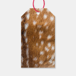 Étiquettes-cadeau Texture repérée de fourrure de cerfs communs