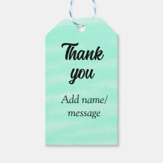 Étiquettes-cadeau Thank you add name message simple stylish calligra