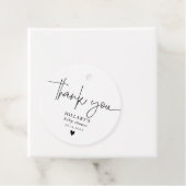 Étiquettes Cadeau Thank you Elegant Calligraphy Baby Shower   (En situation)