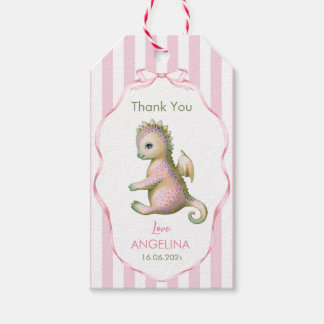 Étiquettes-cadeau Thank you Gift Tag with cute baby shower dragon.