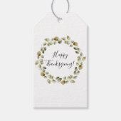 Étiquettes-cadeau Thankgiving Eucalyptus Wreath (Devant)