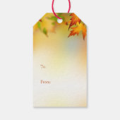 Étiquettes-cadeau Thanksgiving, Citrouilles, feuilles d'érable (Dos)