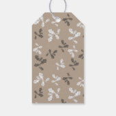 Étiquettes-cadeau Thanksgiving Fall Folid Feuilles Brown Plaid (Dos)