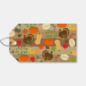 Étiquettes-cadeau Thanksgiving Turkey (Dos (Horizontal))