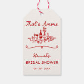 Étiquettes-cadeau That's Amore Italien Dessiné Fiançailles Réception (Dos)