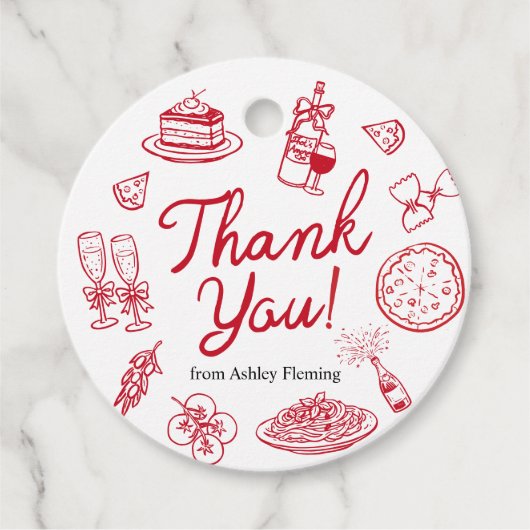 Étiquettes Cadeau That's Amore Thank You  (Devant)