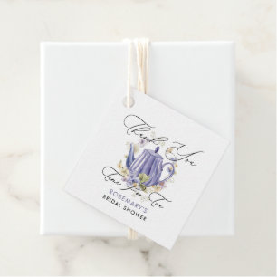 Étiquettes Cadeau Thé à la Purpura Théière Salle de Mariage