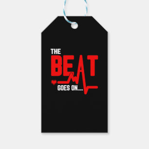 Étiquettes-cadeau The Beat Goes On Heart Surgery Survivor Heartbeat