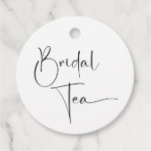 Étiquettes Cadeau Thé de douche de mariage écriture moderne (Devant)