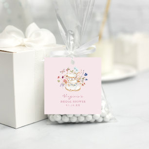 Étiquettes Cadeau Thé Party Rose