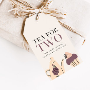 Étiquettes-cadeau Thé pour deux Tea Party Baby shower Favoriser