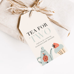 Étiquettes-cadeau Thé pour deux   Tea Party Baby shower Favoriser