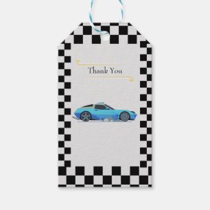 Étiquettes-cadeau Thème Baby shower voiture course