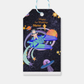 Étiquettes-cadeau Thème de fête d'anniversaire dans l'espace (Dos)