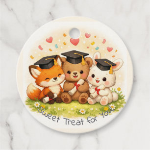 Étiquettes Cadeau Thème de fête de fin d'année des animaux de la for