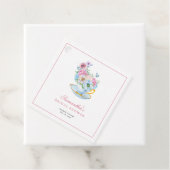 Étiquettes Cadeau Thème de fête de thé aquarelle pour un mariage (En situation)