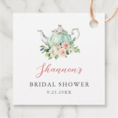 Étiquettes Cadeau Thème de mariage ARIA Tea Party (Dos)