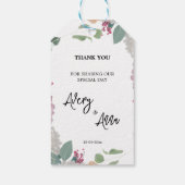 Étiquettes-cadeau Thème de mariage floral (Dos)