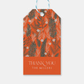 Étiquettes-cadeau Thème de Noël motif verdure fleurs blanches (Devant)