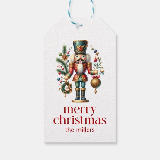 Étiquettes-cadeau Thème de Noël Nutcracker (Dos)