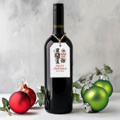 Étiquettes-cadeau Thème de Noël Nutcracker Retro Typographie Vin L