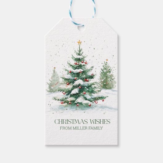 Étiquettes-cadeau Thème de Noël voeux de Noël Typographie rétro (Devant)