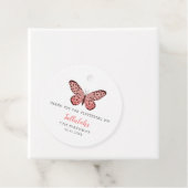 Étiquettes Cadeau Thème de papillon rose mignon fête d'anniversaire (En situation)