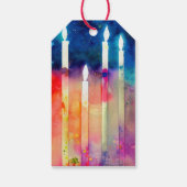 Étiquettes-cadeau Thème du festival juif d'Hanoukka (Dos)