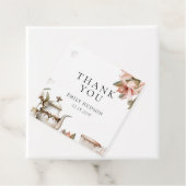 Étiquettes Cadeau Thème Élégant de Thé pour la Mariée (En situation)