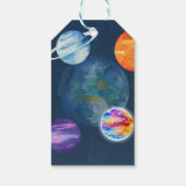 Étiquettes-cadeau Thème Espace Lune Anniversaire Fête Merci (Dos)