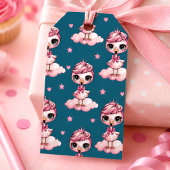 Étiquettes-cadeau Thème Flamant Rose Fille