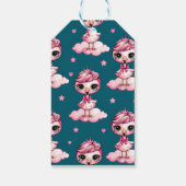 Étiquettes-cadeau Thème Flamant Rose Fille (Dos)