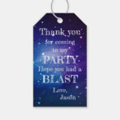 Étiquettes-cadeau Thème Galaxy | Anniversaire | Balise cadeau (Devant)