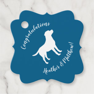 Étiquettes Cadeau Thème Labrador - Baby shower de chien Blue Lab
