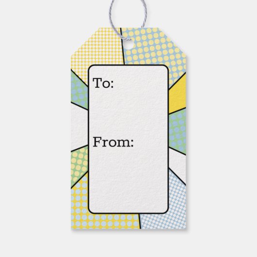 Étiquettes-cadeau Thème Long Disque Golf (Dos)