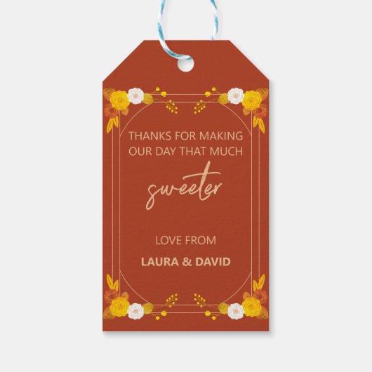 Étiquettes-cadeau Thème Mariage classique (Dos)