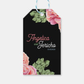 Étiquettes-cadeau Thème Mariage rose (Dos)