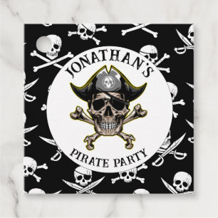 Étiquettes Cadeau Thème pirate Fête Adulte Crâne Cadeau Balise