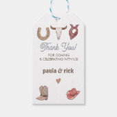 Étiquettes-cadeau Thème Rodeo | Balises Cadeaux d'anniversaire (Devant)