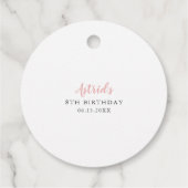 Étiquettes Cadeau Thème Spa mignon fête d'anniversaire (Dos)