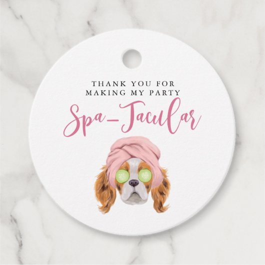 Étiquettes Cadeau Thème Spa mignon fête d'anniversaire (Devant)