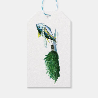 Étiquettes-cadeau Thon à nageoires jaunes arbre de Noël