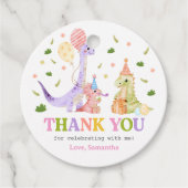 Étiquettes Cadeau Three Rex Dinosaur Birthday (Devant)