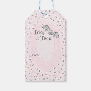 Étiquettes-cadeau Tic rose ou traitement à partir de l'Halloween béb